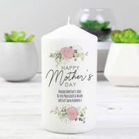 Personalised Abstract Rose Pillar Candle Extra Image 2 Preview